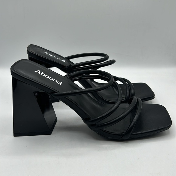 Abound Black Y2K 90's Slip On Chunky Heel Sandals Size 9 M New without tags! - Picture 6 of 8